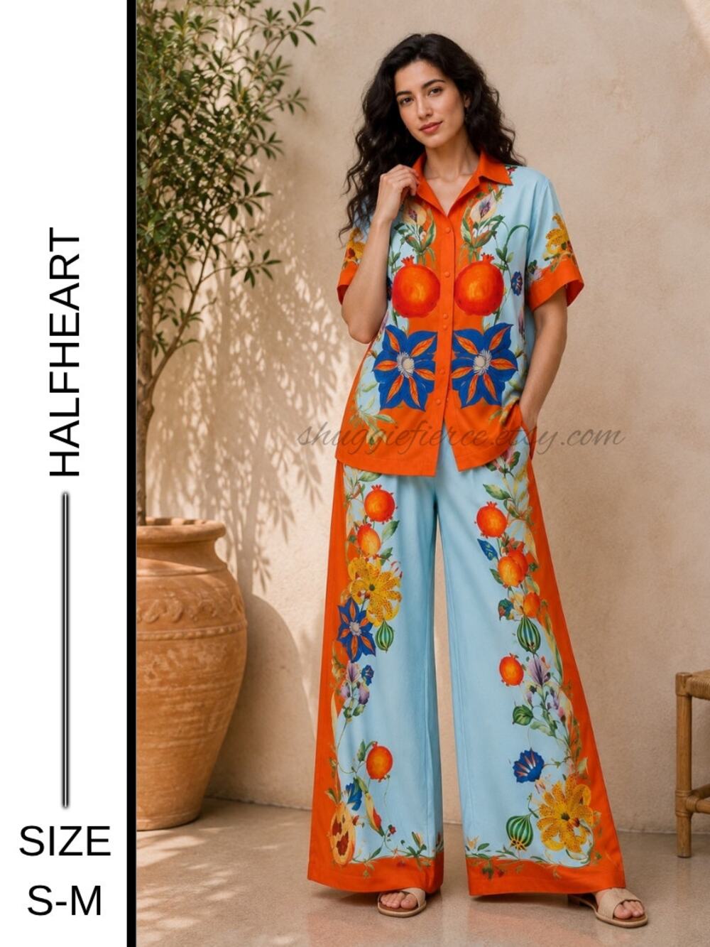 MSRP: $160 | ✨ HALFHEART Tropical Pomegranate Resort 2-Piece Set Size S-M ✨